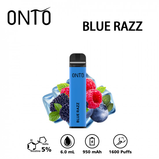 ONTO 1600 puffs disposable vape / Blue Razz
