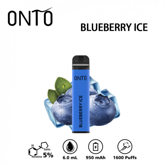 ONTO 1600 puffs disposable vape / Blueberry Ice