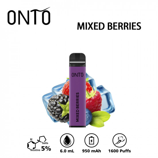 ONTO 1600 puffs disposable vape / Mixed Berries