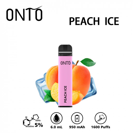 ONTO 1600 puffs disposable vape / Peach Ice