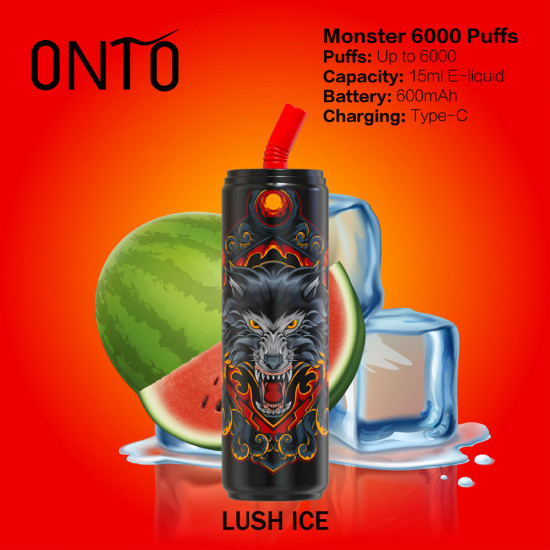 ONTO Monster 6000 puffs Disposable Vape Lush Ice