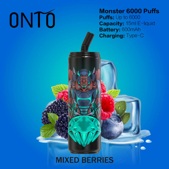 ONTO Monster 6000 puffs Disposable Vape Mixed Berries