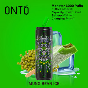ONTO Monster 6000 puffs Disposable Vape Mung Bean Ice
