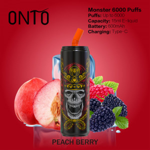 ONTO Monster 6000 puffs Disposable Vape Peach Berry