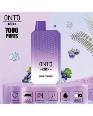 ONTO BOX 7000 puffs disposable vape Grape Ice