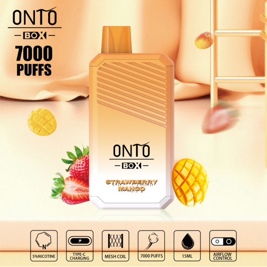 ONTO BOX 7000 puffs disposable vape Strawberry Mango