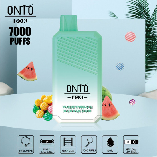 ONTO BOX 7000 puffs disposable vape Watermelon Bubble Gum