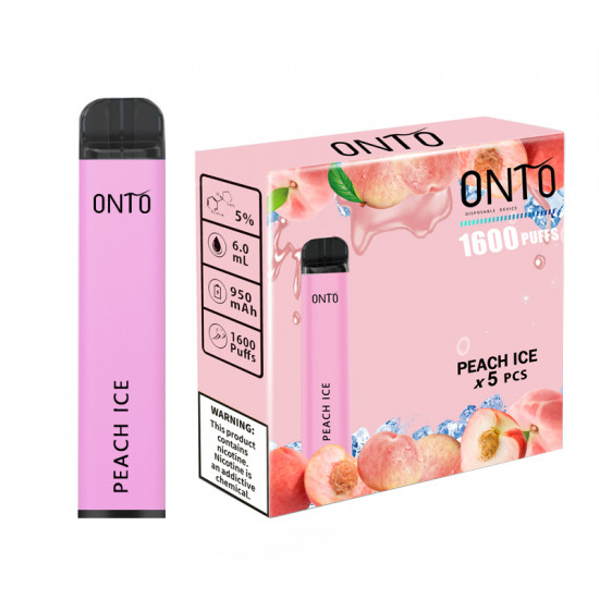 ONTO 1600 puffs disposable vape / Peach Ice